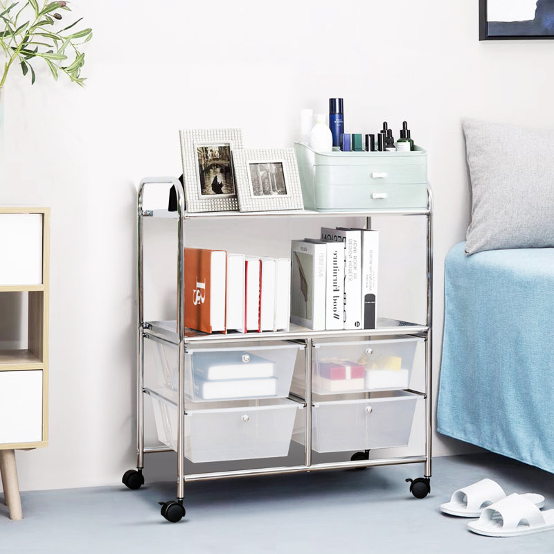 Tonquin 75cm H x 63cm W Utility Cart with Wheels, White