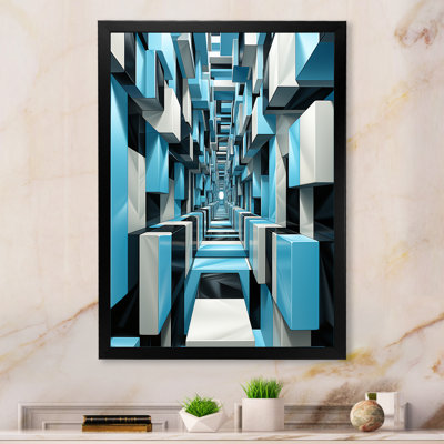 «Op Art Blue Focus VI» sur toile