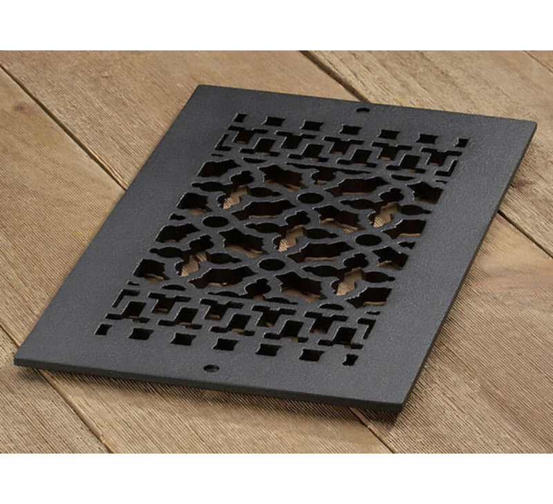 Cast Iron Scroll Pattern 12" x 6" Floor and Wall Grille