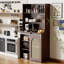 Grand garde-manger 71 po avec porte coulissante en rotin 71 po-1608023021