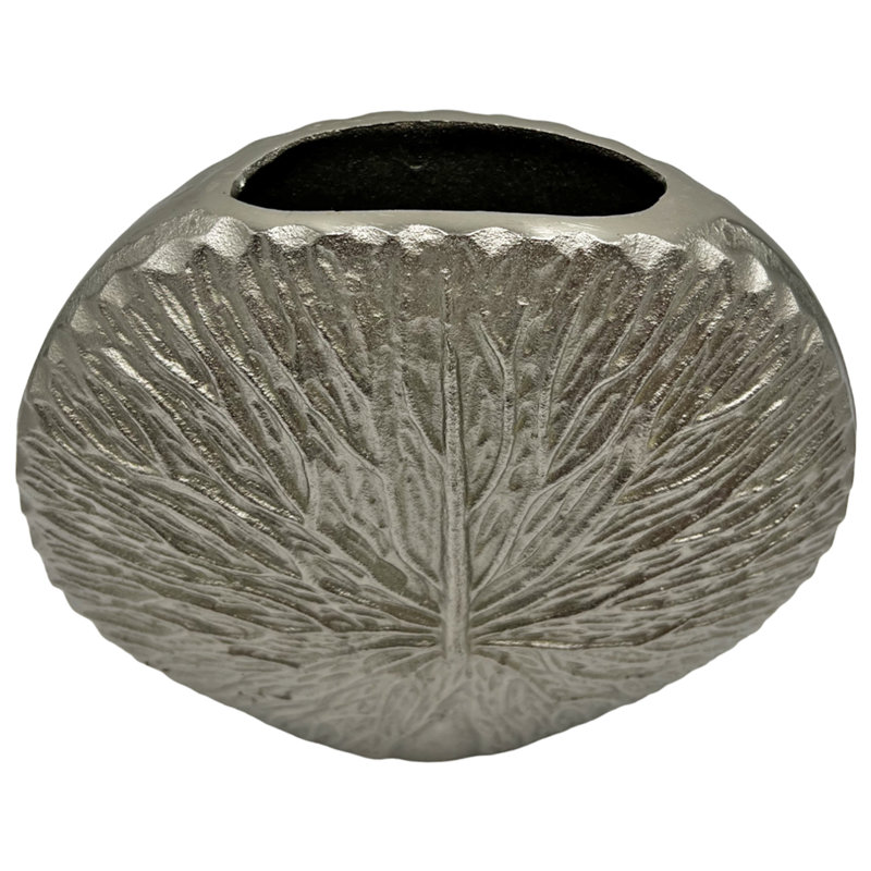Ayelen Handmade Aluminum Table Vase, Silver