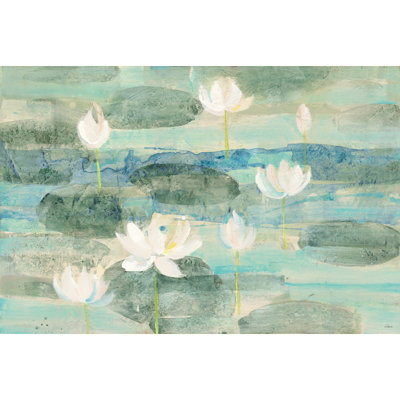 " Water Lilies Bright " by Albena Hristova Painting Print
