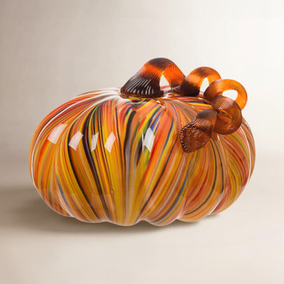Striped Glass Pumpkin