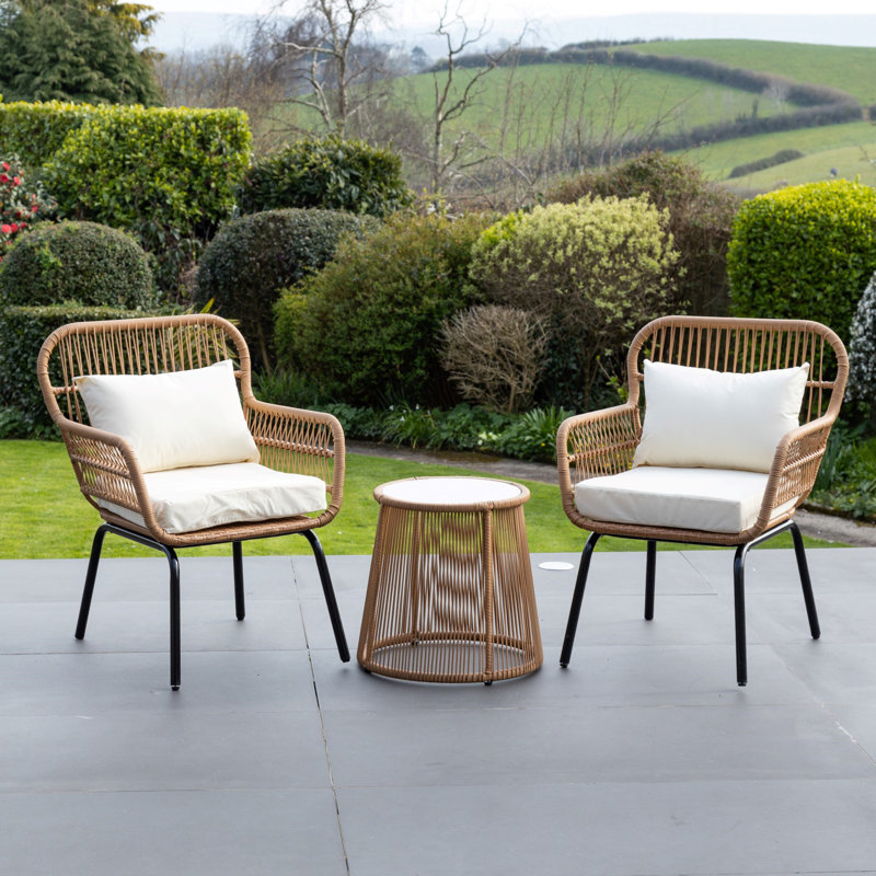 Carbini 3 Piece Patio Bistro Set