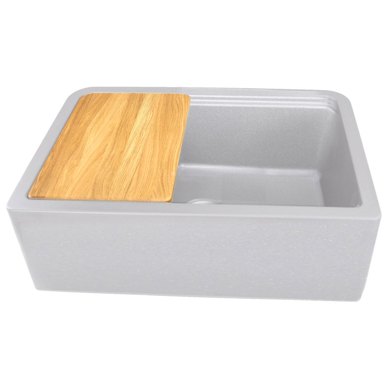 Plymouth 29.75'' L Single Basin Kitchen Sink, Gray