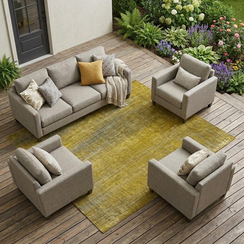 Tapis extérieur lavable antidérapant 8 pi x 10 pi chocolat