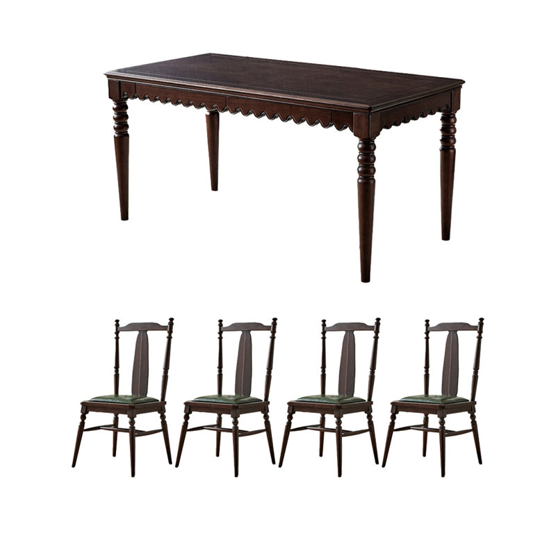 Solid wood environmental protection table set, 5