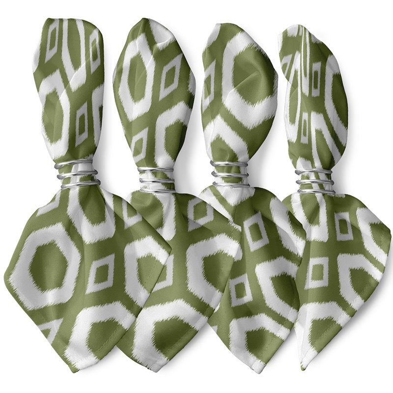 Ensemble de serviettes 4 pièces Zavala, L 18 po x L 18 po, Vert
