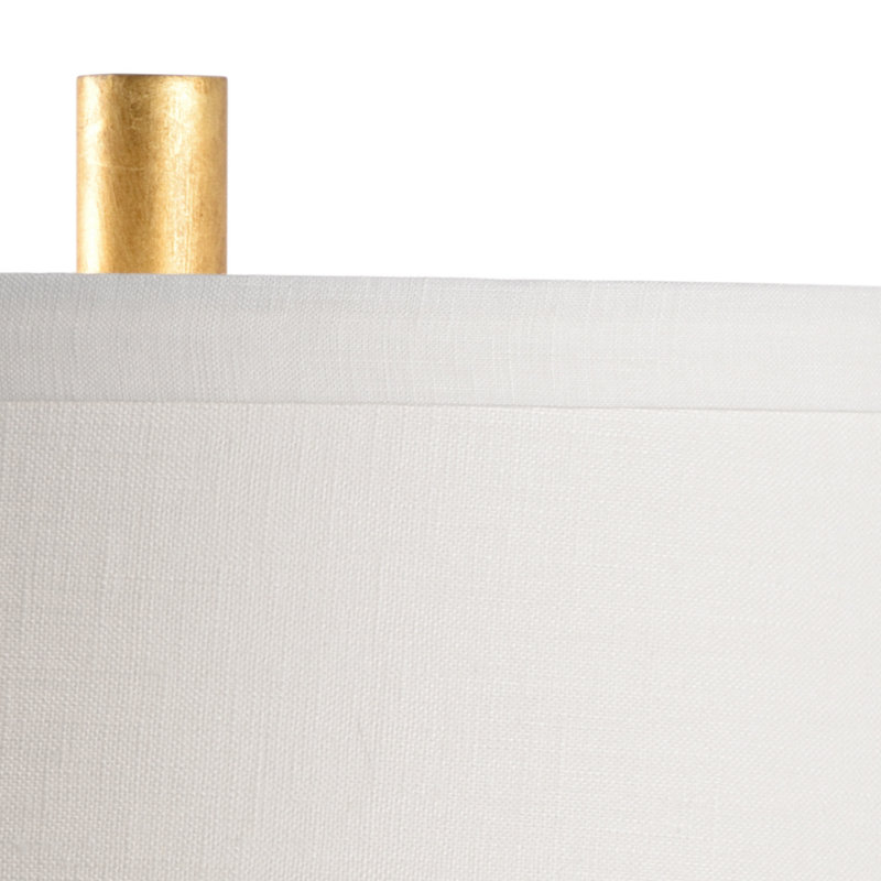 Lampe de table 25 po Bel Air, Vernis bleu craquelé