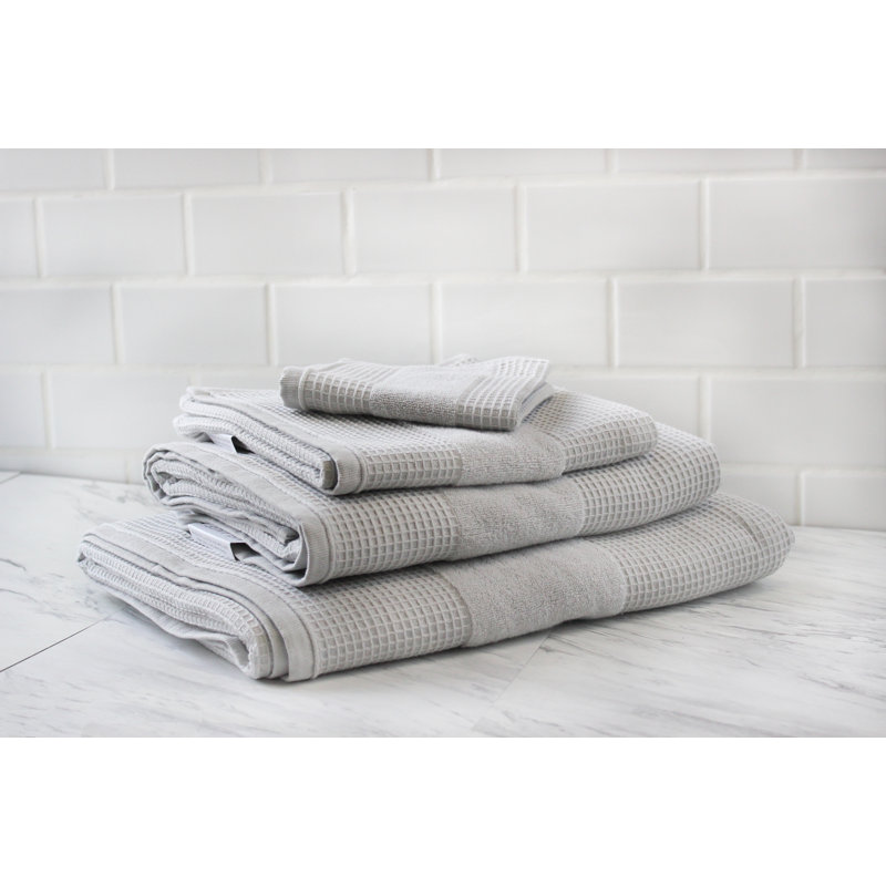 100% Cotton Midweight Waffle Mulit-Size Set, Gray