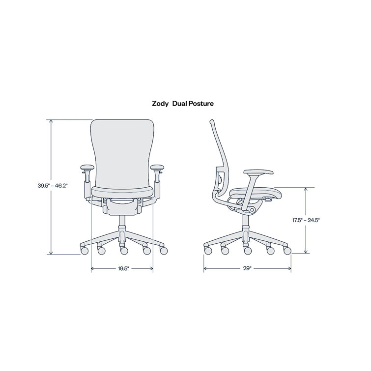 Zody Mesh Office Chair - Standard Posture Haworth Upholstery Color: Stone, Lumbar: Yes