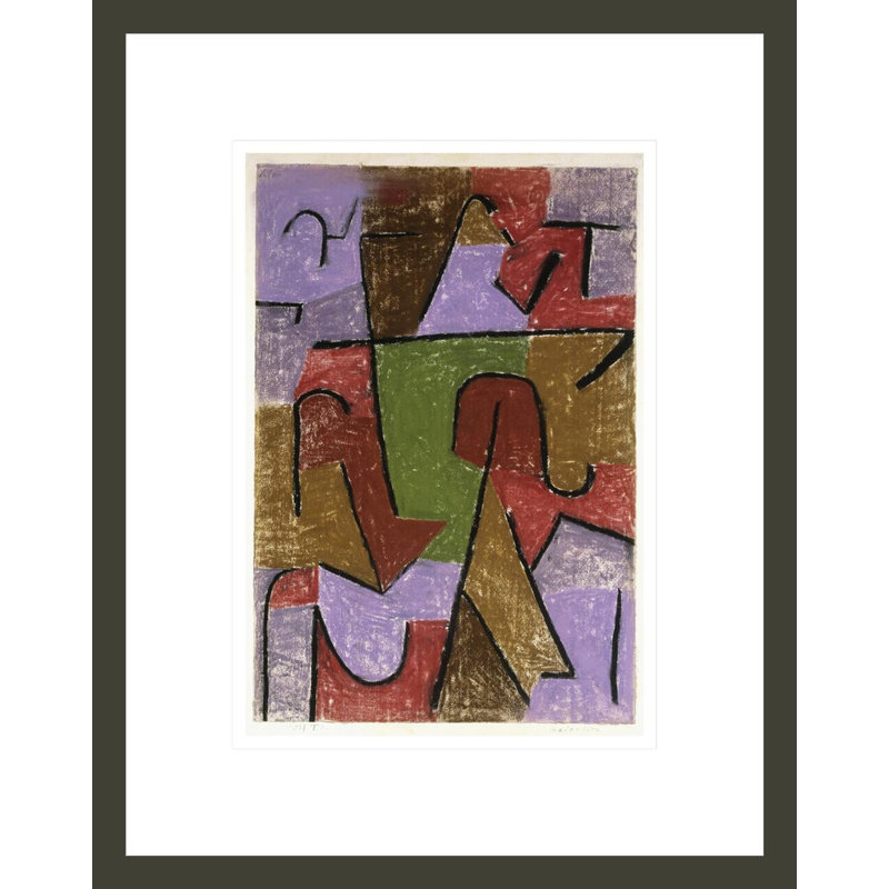 «Indianisch» par Paul Klee - estampe numérique encadrée, 16.75" H x 13.26" W