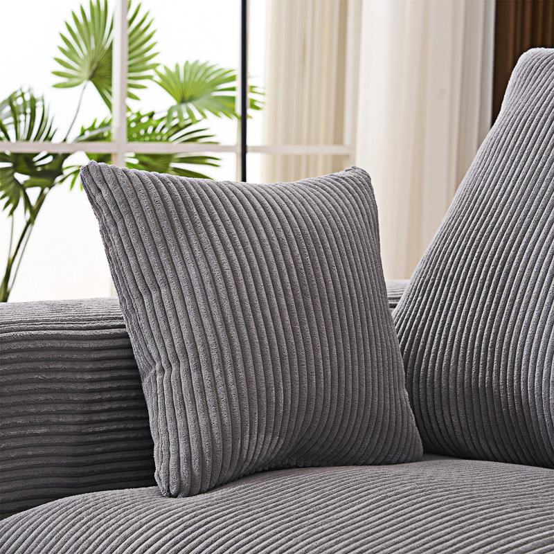 Upholstered Sofa With Ottoman