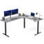 Bureau de coin électrique debout VIVO, poste de travail en L-102434956-102434948