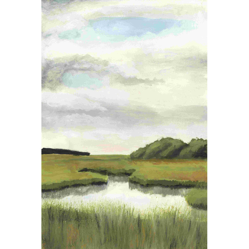 Marsh Landscape II, H 48 po x l 32 po, Non, Toile tendue