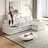 Upholstered Sofa Couch With Ottoman-1837163125
