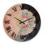 Horloge murale en bois massif Pottstown-1642343861