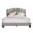 Dhugan Low Profile Linen Platform Bed Frame with Adjustable Headboard-1171274840