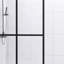 Écran de douche à l'italienne 34 "x 72", cloison fixe de douche de pièce humide, cadre en aluminium noir