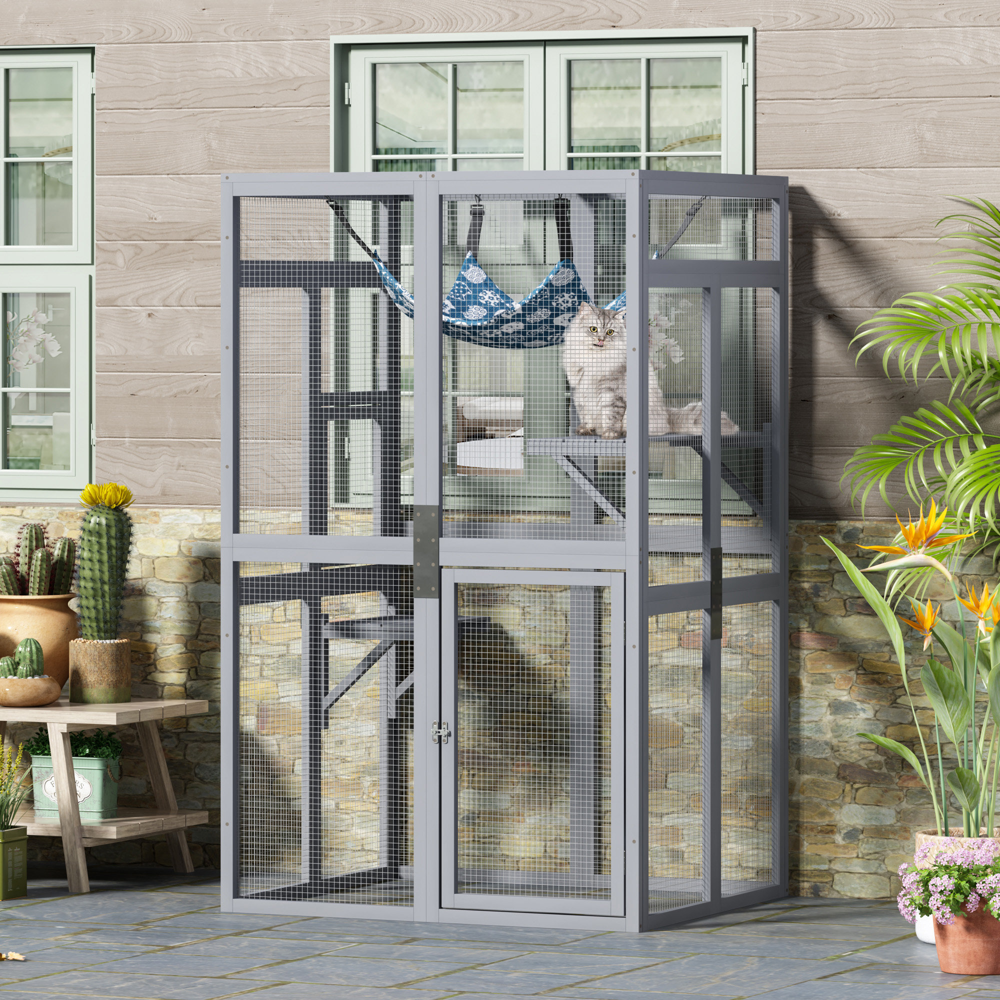 Tucker Murphy Pet™ Catio Outdoor Cat Enclosure Window Access
