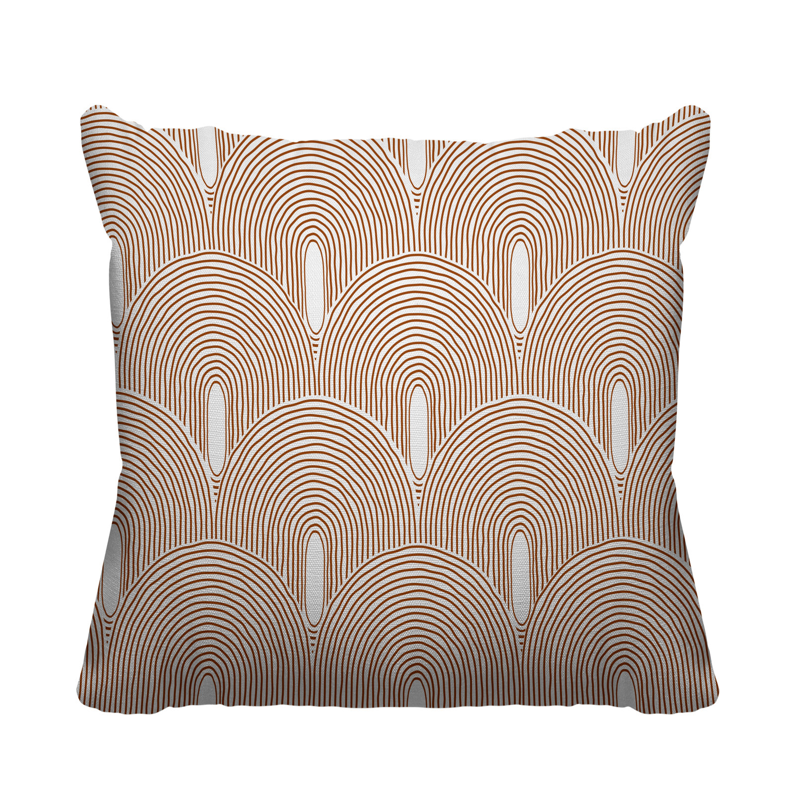 Limpo Starburst Indoor/Outdoor Throw Pillow, 16"H x 16"W, Burnt Orange, Square