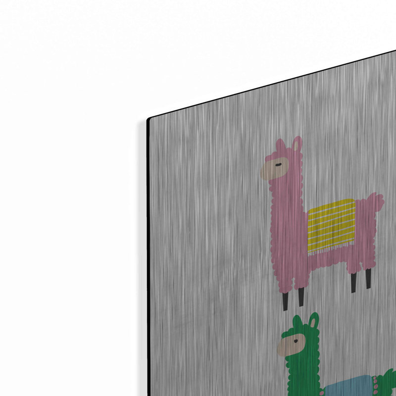 «The Llamas» par Ann Kelle, H 24 po x l 24 po