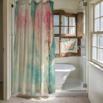 Rideau de douche Teal Vintage - Premium