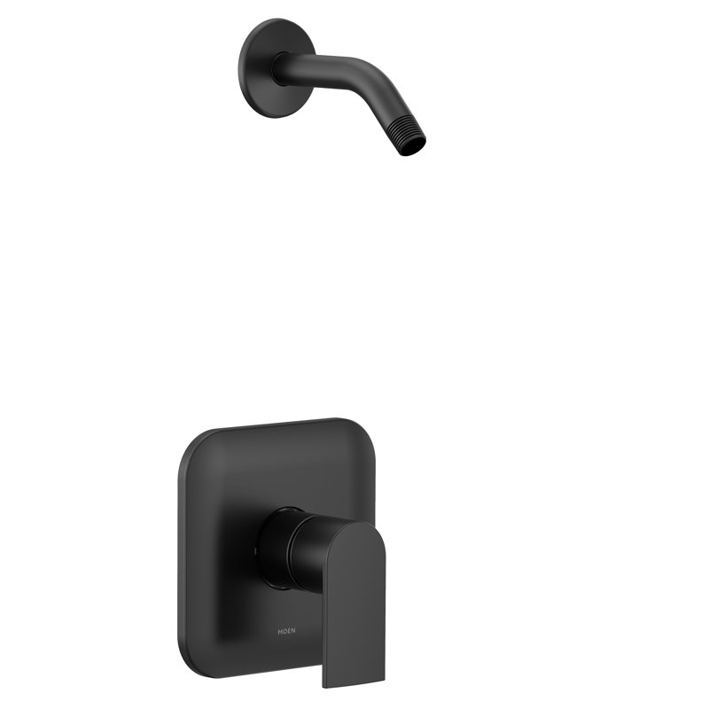 Genta LX Shower Faucet Trim Kit, Valve and Showerhead Sold Separately, Matte Black