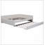 Lit plateforme tapissier avec port USB et lit gigogne simple
