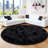 Solid Rug Soft Fluffy Black Indoor Area Rug for Living Room Bedroom Nursery Kids Room-805677164-805677178