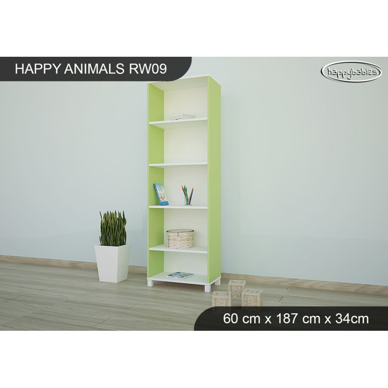 Cube Unit Kids Bookcase, Green, 177cm H x 60cm W x 34cm D