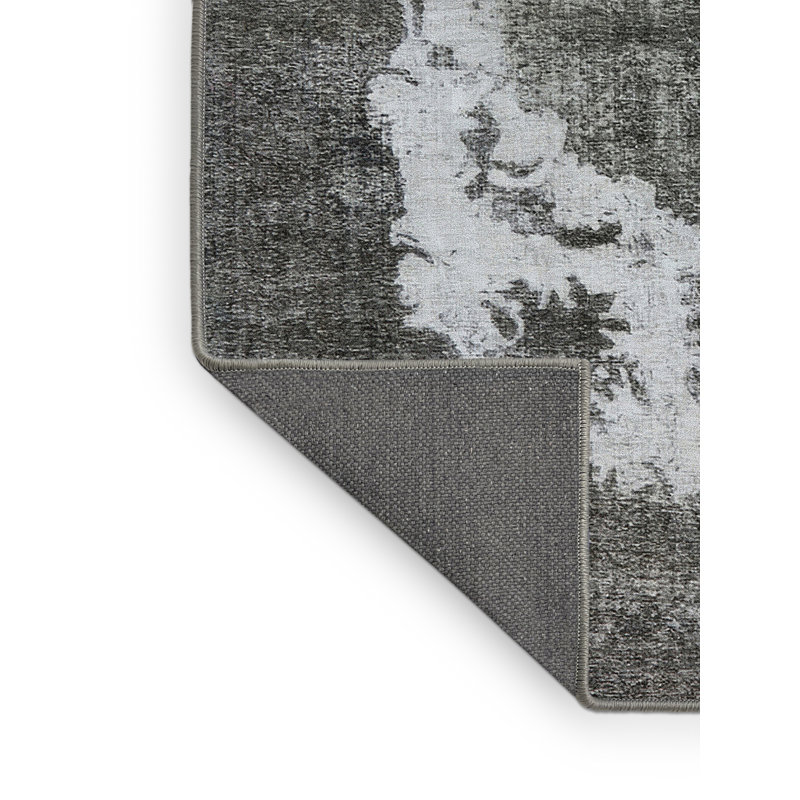 Tapis oriental noir / blanc, Rectangle 6 pi x 9 pi