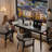 Black Rectangular Solid Wood desk-109598455