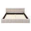 Structure de lit tapissier avec tissu épais, lit plateforme en chenille avec tête de lit et structure solide, aucun sommier nécessaire-1370845377-1370845378