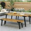 1 DINING TABLE+2 DINING BENCHES