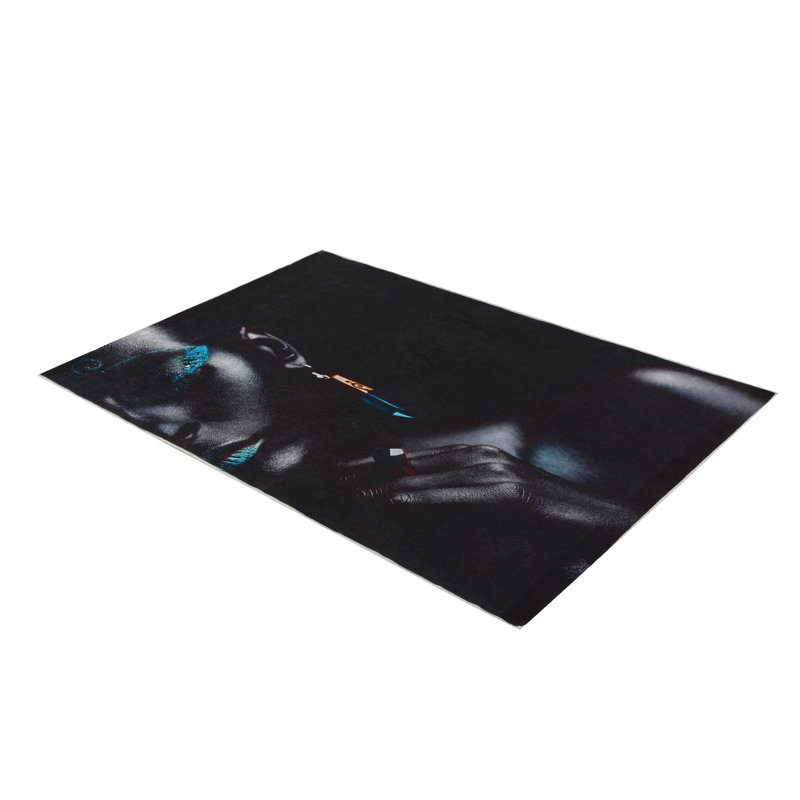 Stylish Woven Carpet (4 x 6 ft), 100% Polyester, 0.4 in Pile Height | Antibacterial, Non-Slip Underside | Machine Washable, 3D Digital Printing | Perfect for Living Room, Bedroom, and Home Decor
