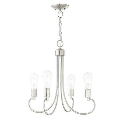 Hitterdal 7 - Light Steel Dimmable Classic / Traditional Chandelier