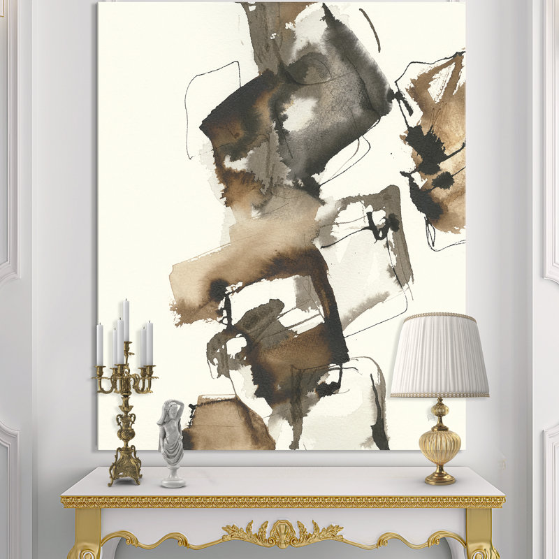 Gold Glam Squares II - reproduction d'art sur toile tendue, H 46 po x l 36 po x P 1,5 po