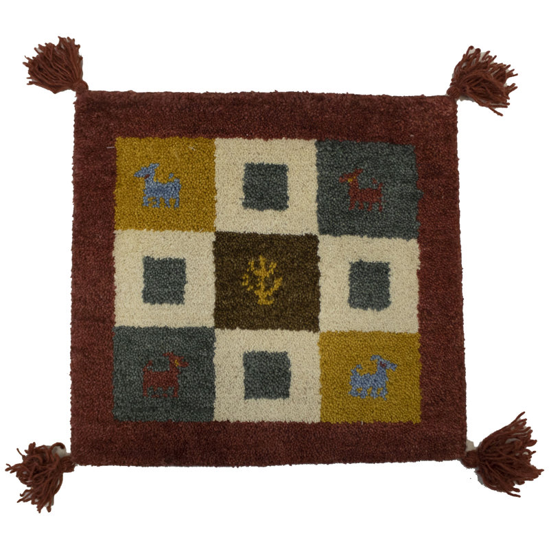 Tapis multicolore tribal multicolore Indo Gabbeh