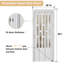 White Light Weight Accordion Door Strengthen Multiple-Lite Frosted Acrylic
