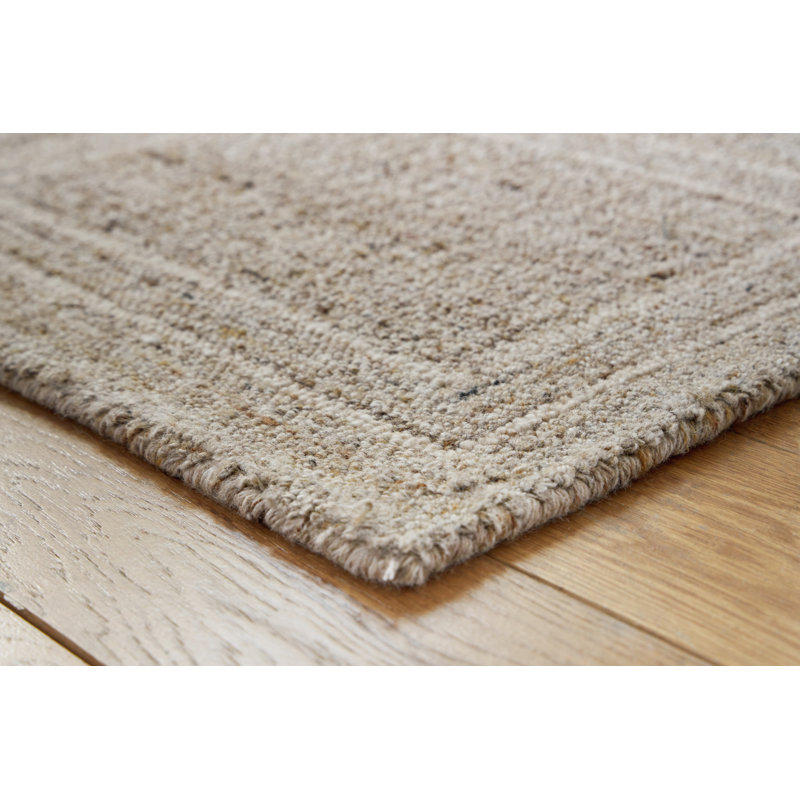 Gray Ivory Honey Hand-Tufted Wool 10' x 14' Rug