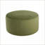 Repose-pieds avec repose-pieds de table d'appoint moderne en velours rond H 16 po x l 30 po | Vert olive | Velours