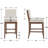 Upholstered Counter Stool with Solid Wood Legs-1155419279