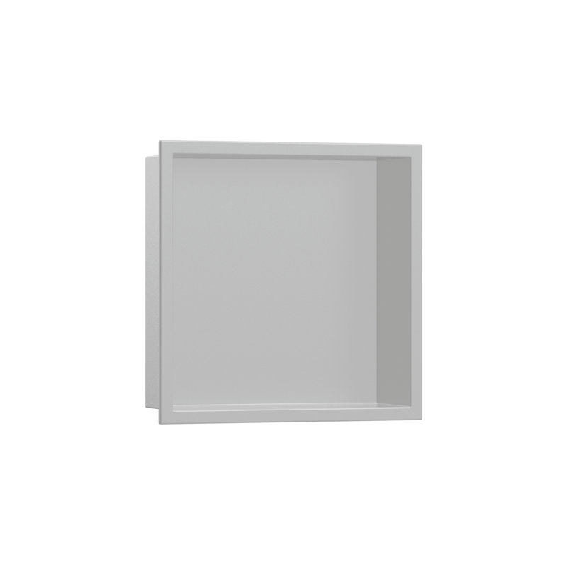 hansgrohe XtraStoris Original Wall niche with Frame 12"x 12"x 5.5", Concrete Gray