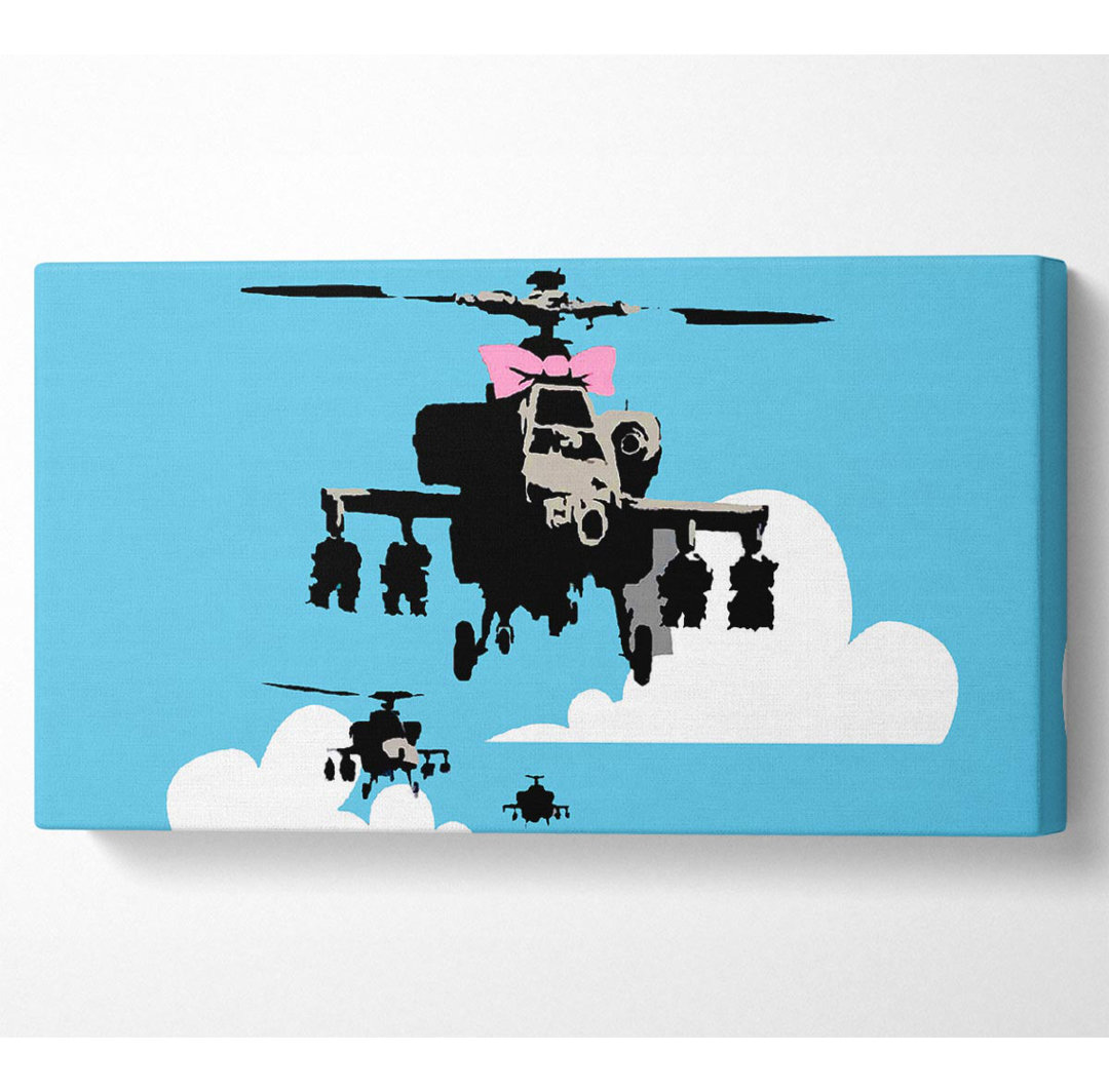 Dowding Hellicopter Schleife Blau - Wrapped Canvas Kunstdrucke