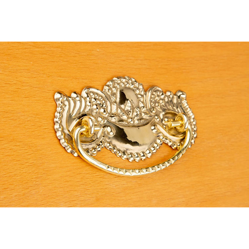 Poignée de porte à tiroirs Fancy Victorian (entraxe: 3 po), Laiton