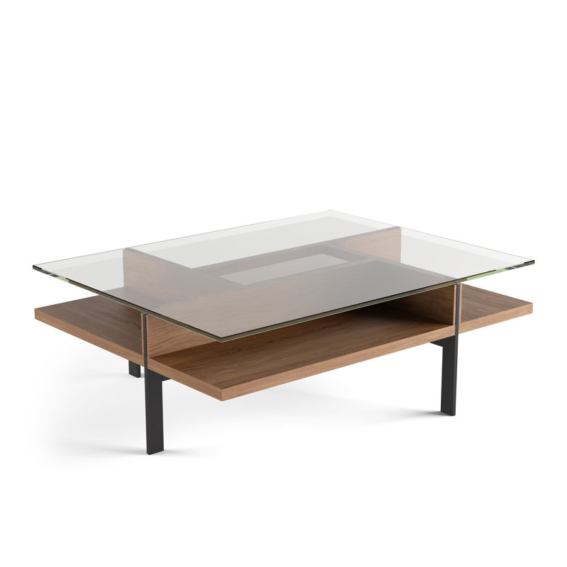 Terrace Coffee Table, 16.25" H x 44" L x 34" W, Natural Walnut