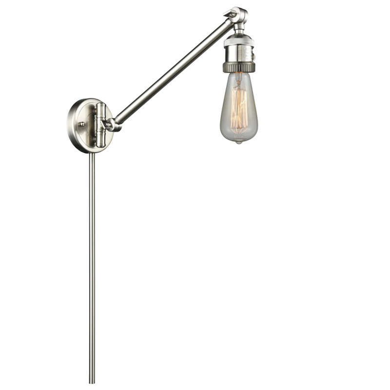 Allaryce Swing Arm Sconce, Brushed Satin Nickel