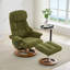 Fauteuil inclinable ergonomique avec repose-pieds, méridienne moderne pivotante à 360 ° avec repose-pieds, tissu chenille, massage par vibration à 5 points, siège chauffant et dossier réglable à 140 °