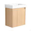Ensemble de meuble-lavabo mural 20 po avec lavabo en céramique, armoire de rangement avec portes, ensemble d'armoire de salle de bain-126271381